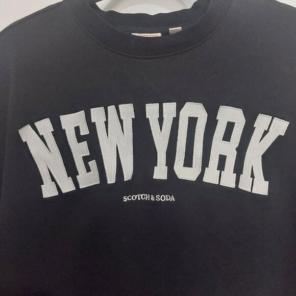 Scotch & Soda Amsterdam Black New York Sweatshirt - Picture 4 of 8